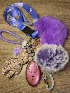 Purple Teddy Keychain