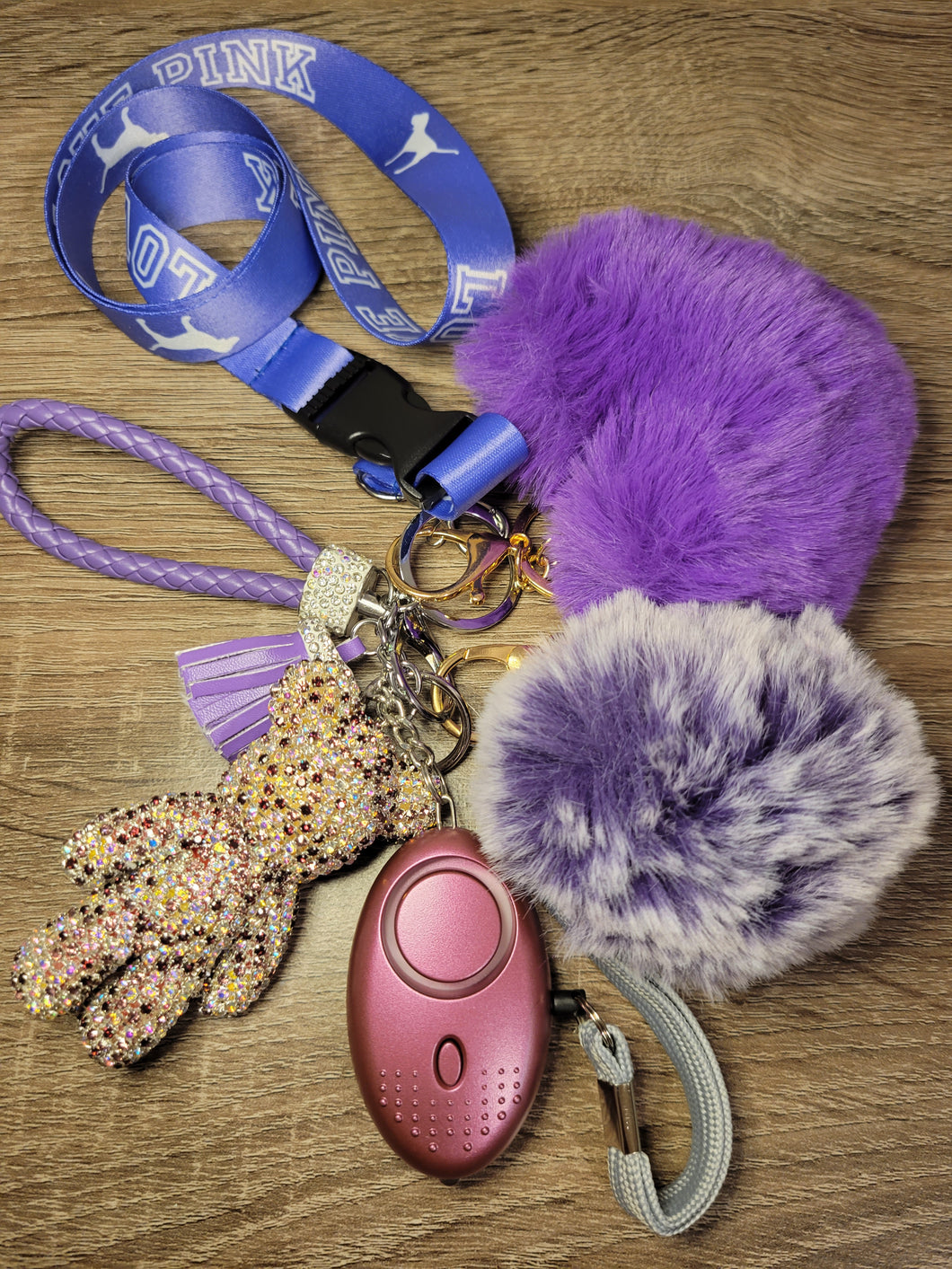 Purple Teddy Keychain