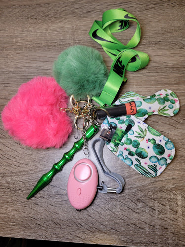 MEAN GREEN SAFETY KEYCHAIN