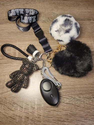 Black Teddy Keychain