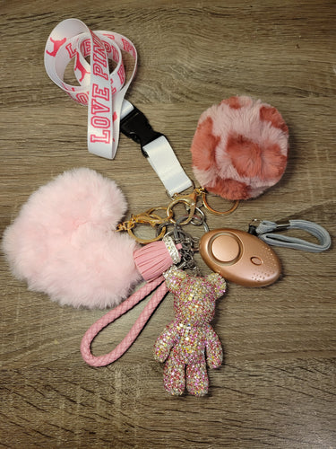 Pink Teddy Keychain