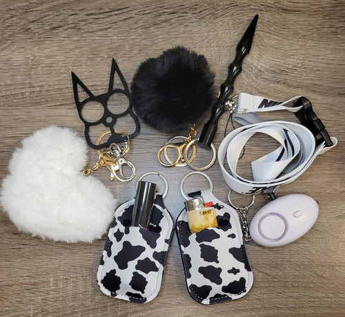 COWHIDE SAFETY KEYCHAIN