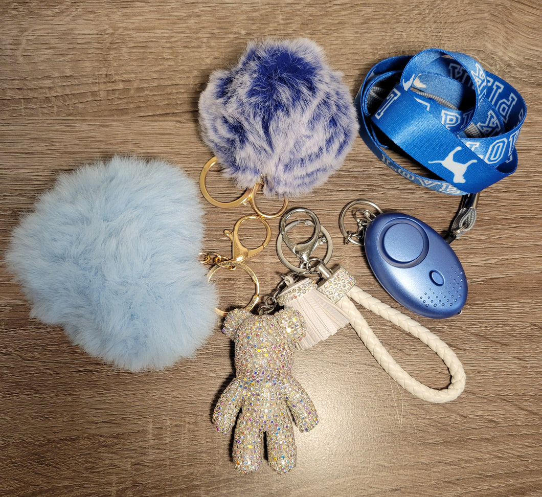 Blue Teddy Keychain