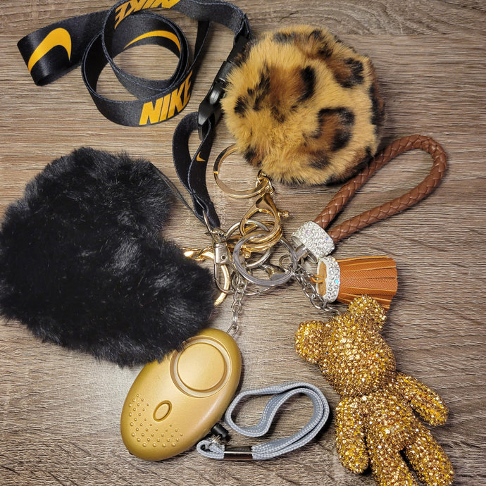 Golden Teddy Keychain
