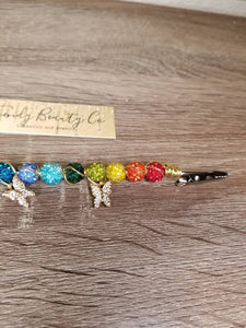 Trendy Atm Credit Card Clip Grabber Holder Keychain Long Nail Tool Bracelet helper buddy pom gag gift for her rainbow Easter Graduation 