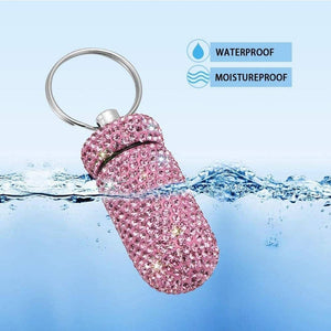 Keychain Holder Storage Container Waterproof Case College Gift for her Easter Accessories Add on Safety Keychains Glitter Graduation 